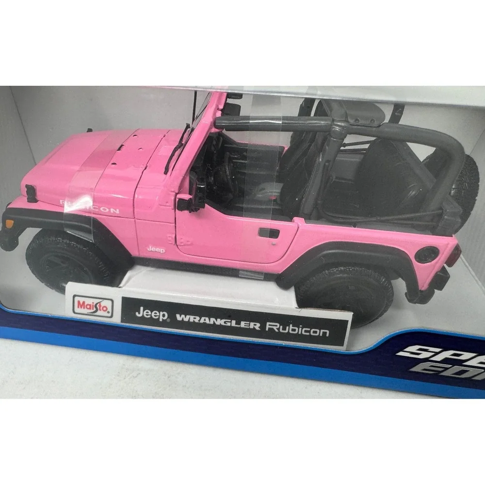 Maisto Jeep‎ Wrangler Rubicon 2DR Special Edition 1:18 Diecast Jeep PINK NEW